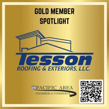 Thank You | Tesson Roofing Announced Gold Member of the Pacific Area Chamber of Commerce