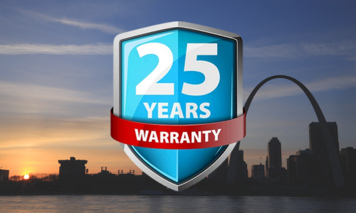 What Roofing company in STL offers 25 year Warranties?